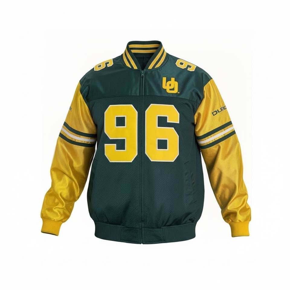 Vintage Oregon Ducks Mens XL Reversible Varsity Bomber Jacket by Xtreme Fanz