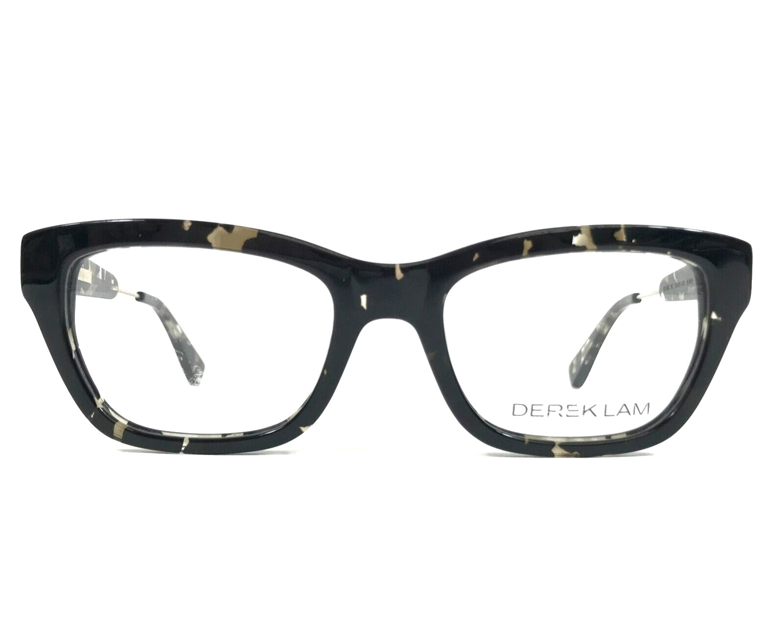 Derek Lam Eyeglasses Frames 261 BLKMB Black Tortoise Silver Thick Rim 50-19-140