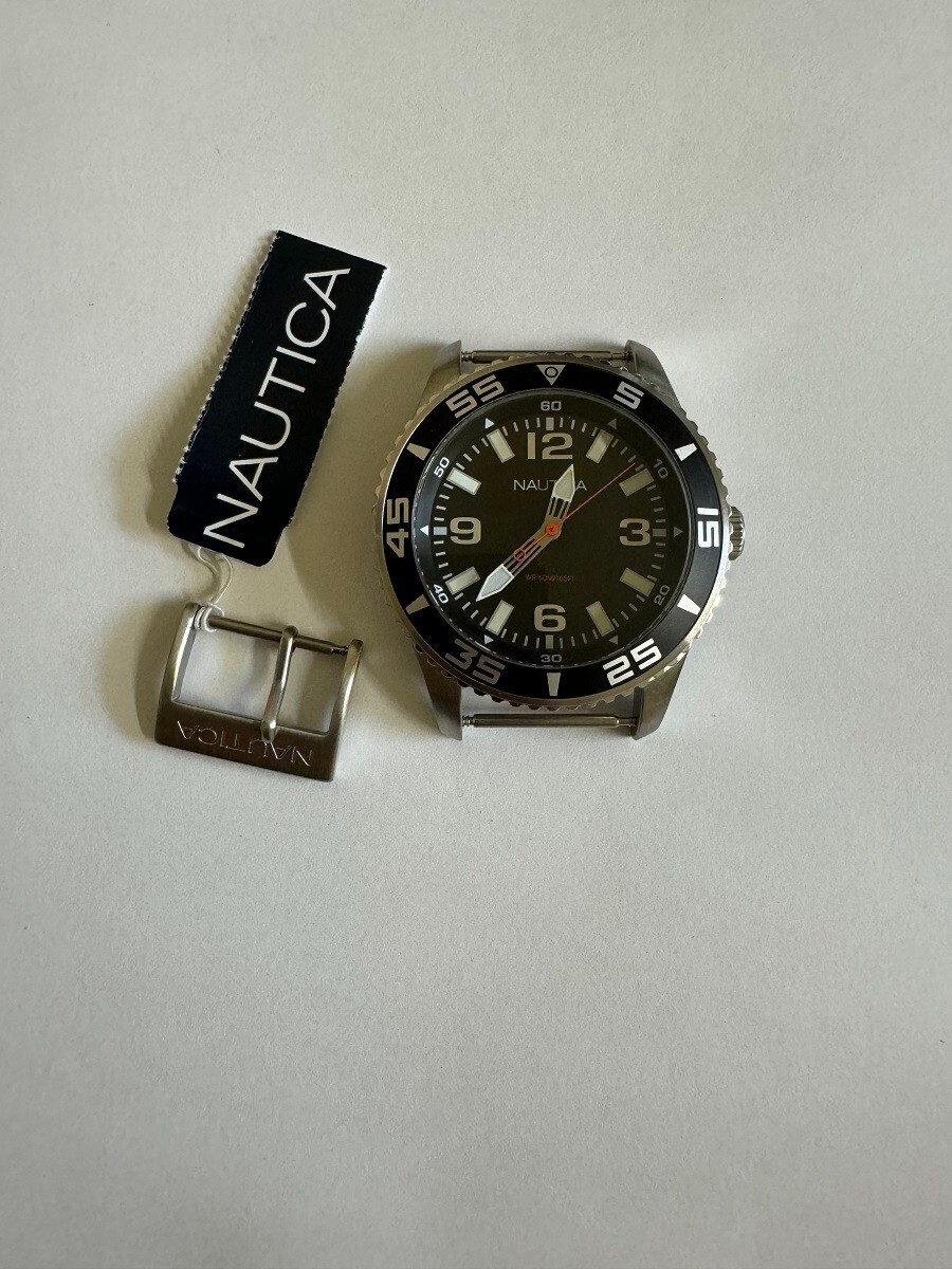 Men\'s Nautica NST 07 Black dial stainless steel  Watch N11562G NO BAND