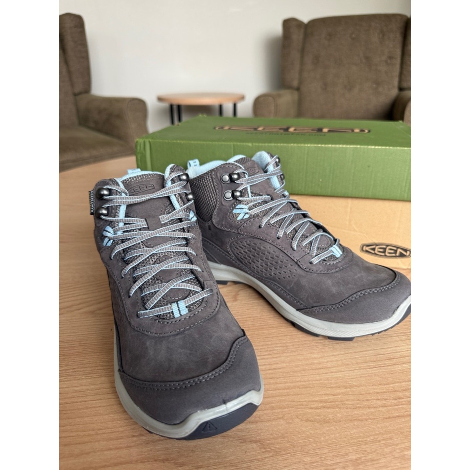 KEEN Terradora Explorer Mid WP Waterproof Hiking Boots Women’s Sz 5 Steel Grey