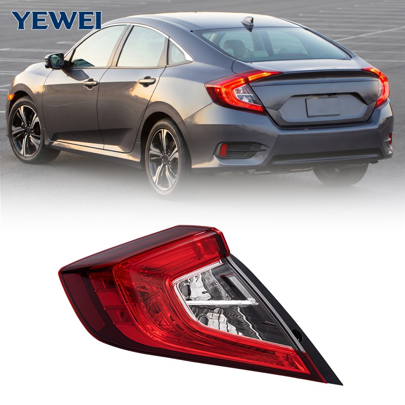 For 2016 2017 2018 2019 2020 2021 Honda Civic Tail light Driver outer Left Lamp For 2016 2017 2018 2019 2020 2021 Honda Civic Tail light Driver outer Left Lamp