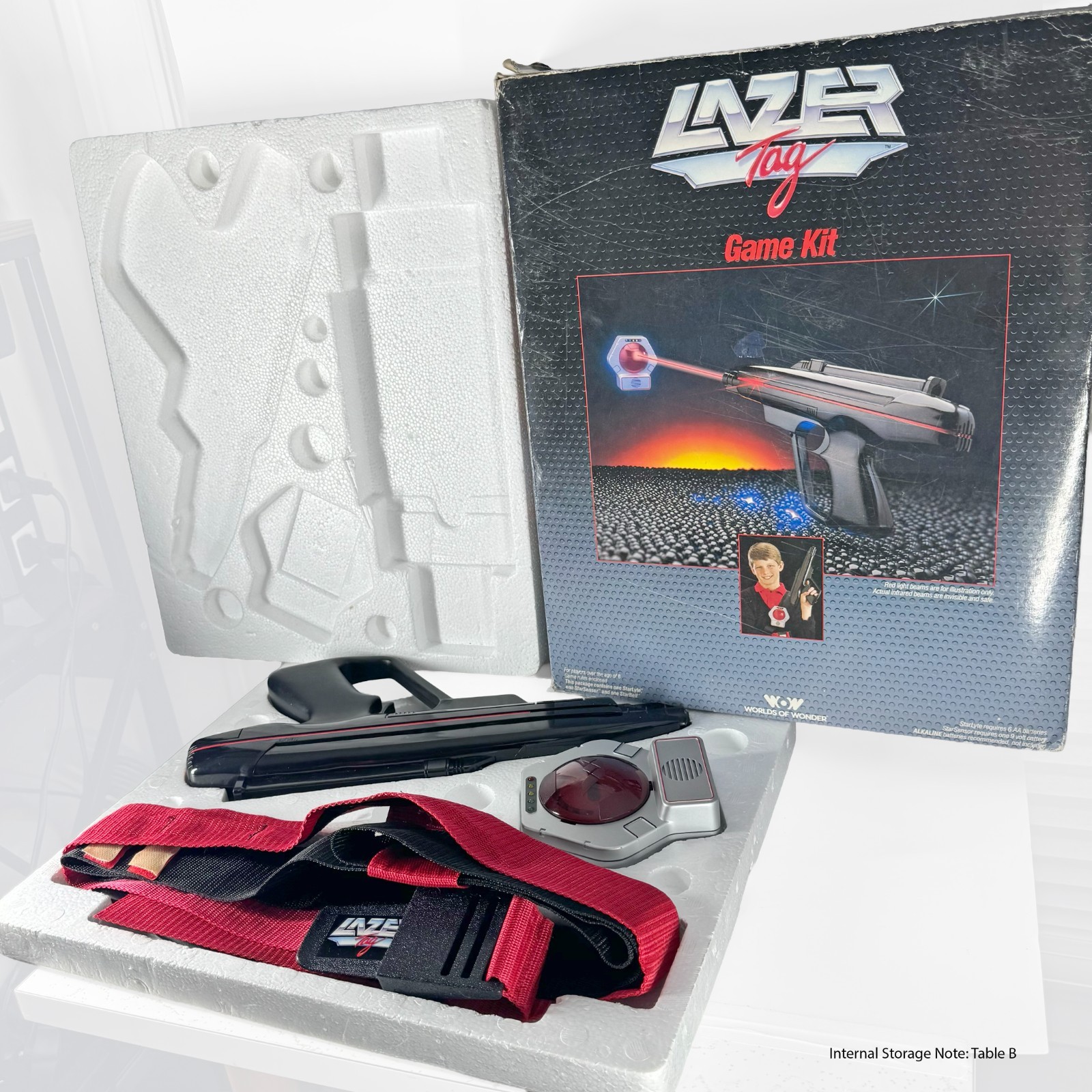 Vintage 1986 Lazer Tag Game Kit Worlds of Wonder WOW Retro Toy Original Box