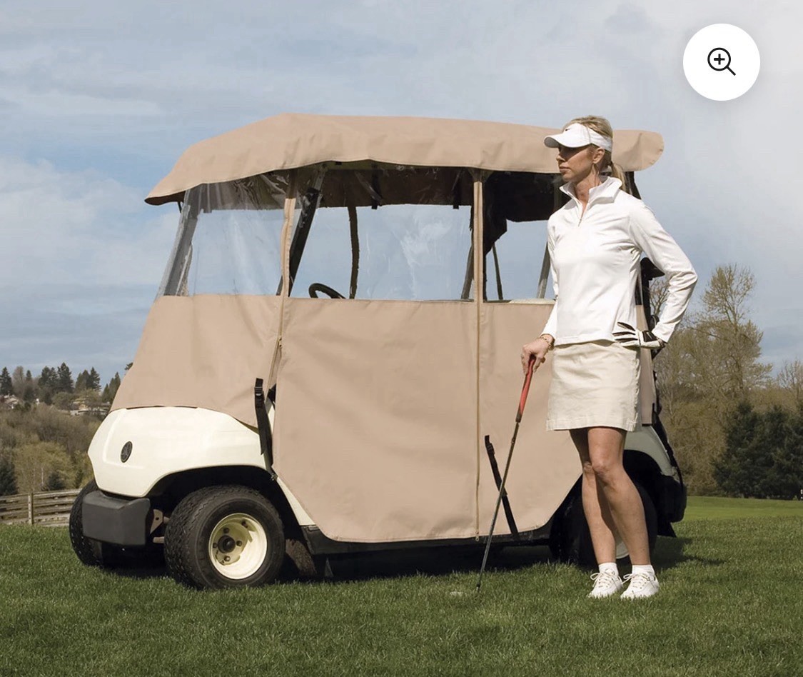 Fairway 2-Person Deluxe 4-Sided Golf Cart Enclosure | Classic