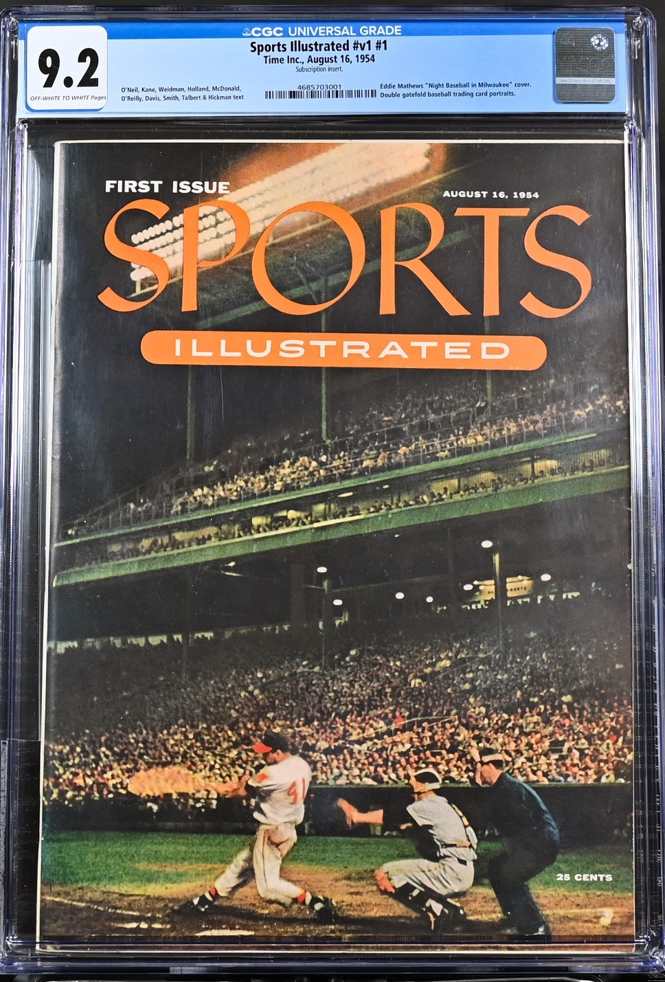 1954 Sports Illustrated #1 CGC 9.2 White Pages 27 Topps Cards Complete NM