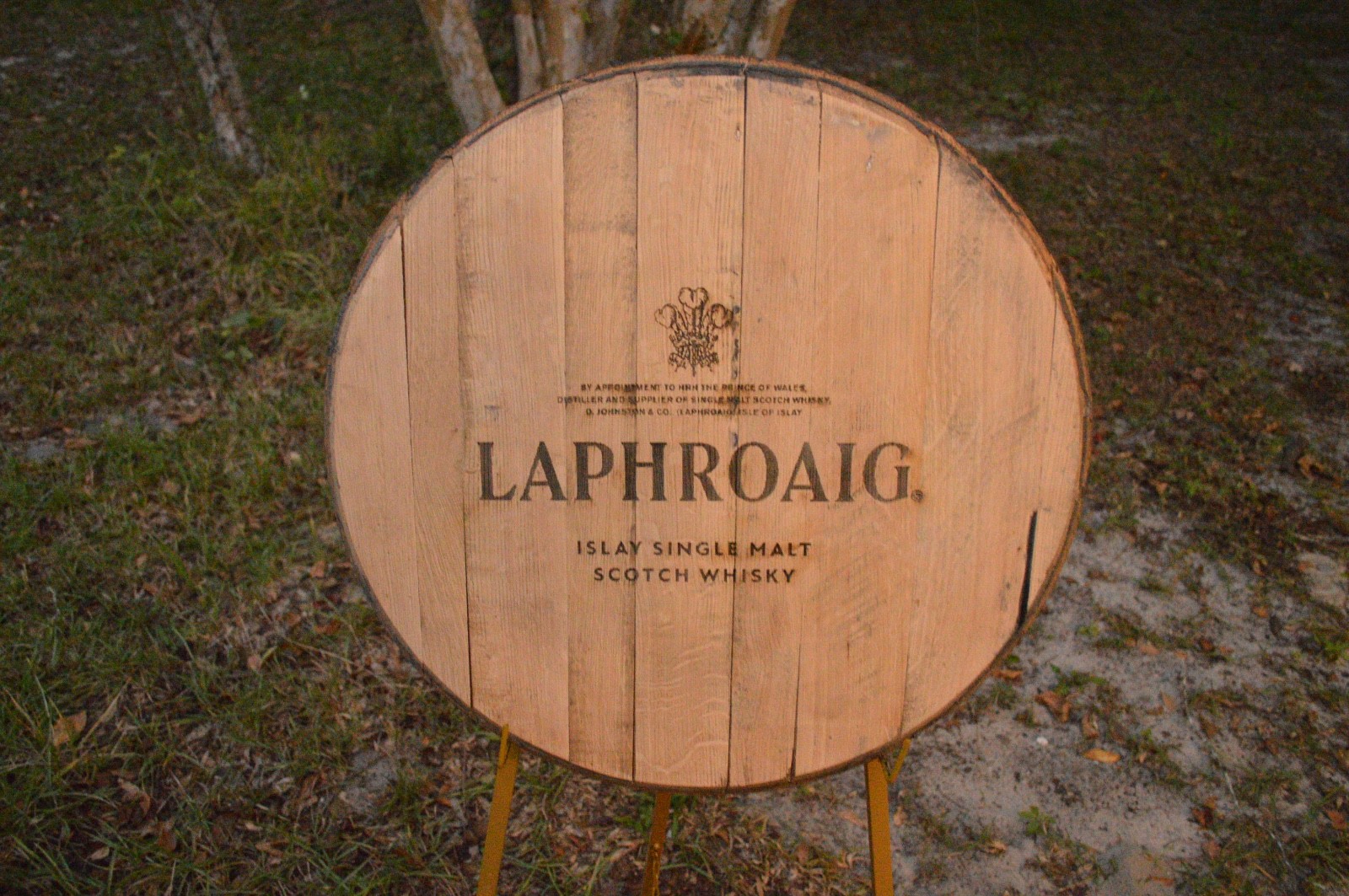 Laphroaig Scotch Whisky Barrel Head/Lid Laphroaig Scotch Whisky Barrel Head/Lid