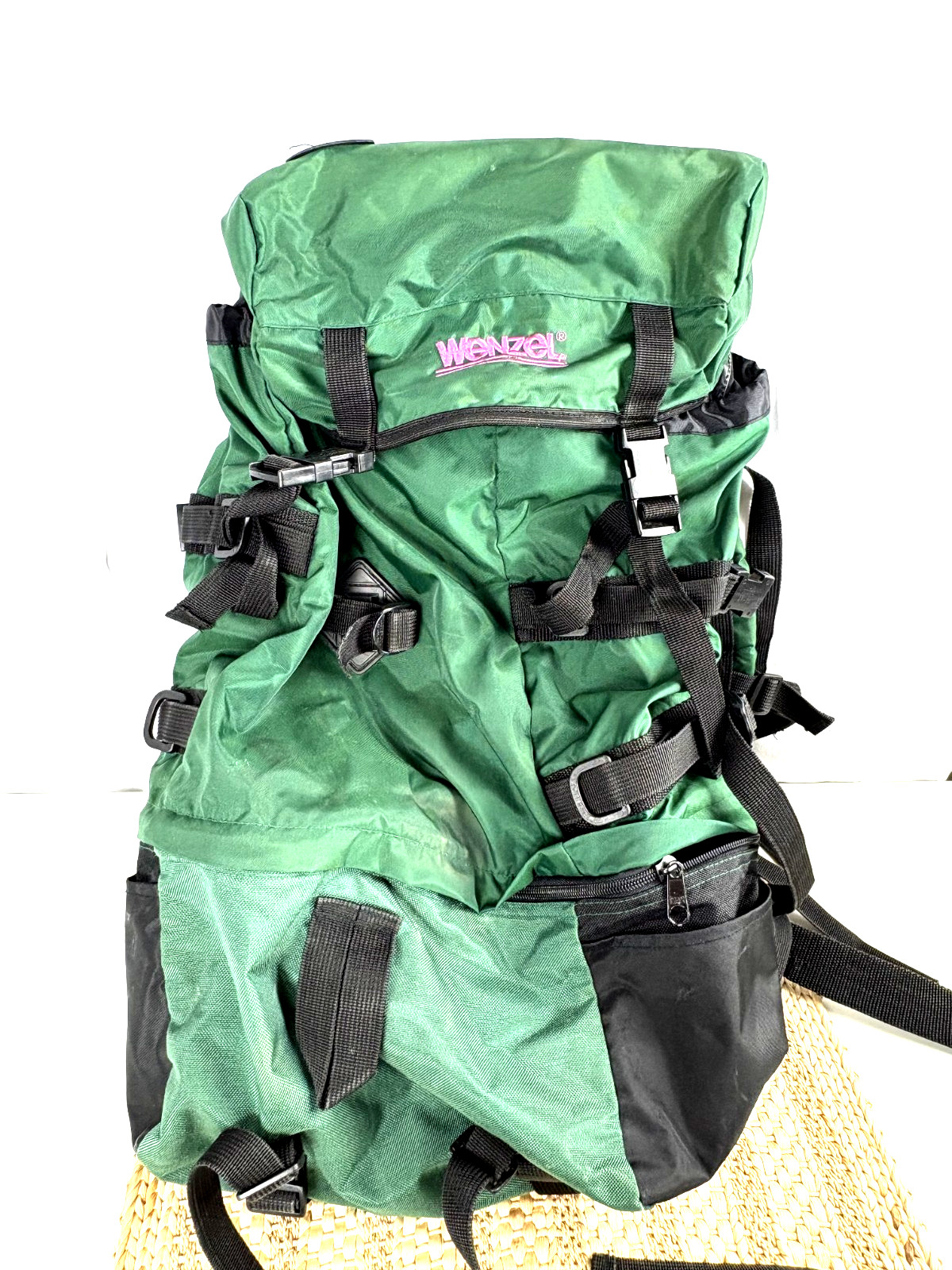 WENZEL Hiking Large Backpack Internal Frame Green Hiking Hunting Traveling WENZEL Hiking Large Backpack Internal Frame Green Hiking Hunting Traveling