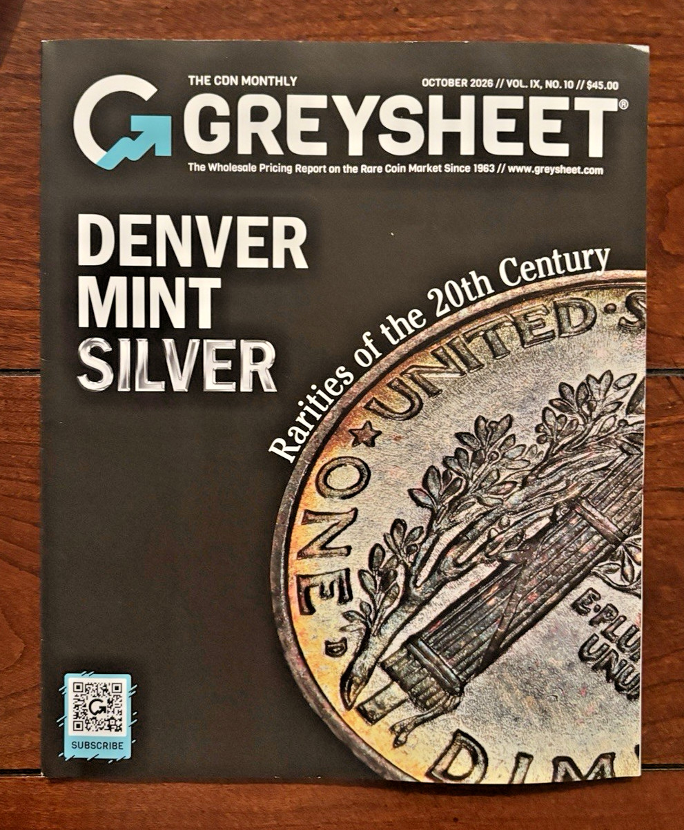 CDN Monthly Greysheet Publication -- October 2026 -- New CDN Monthly Greysheet Publication -- October 2026 -- New