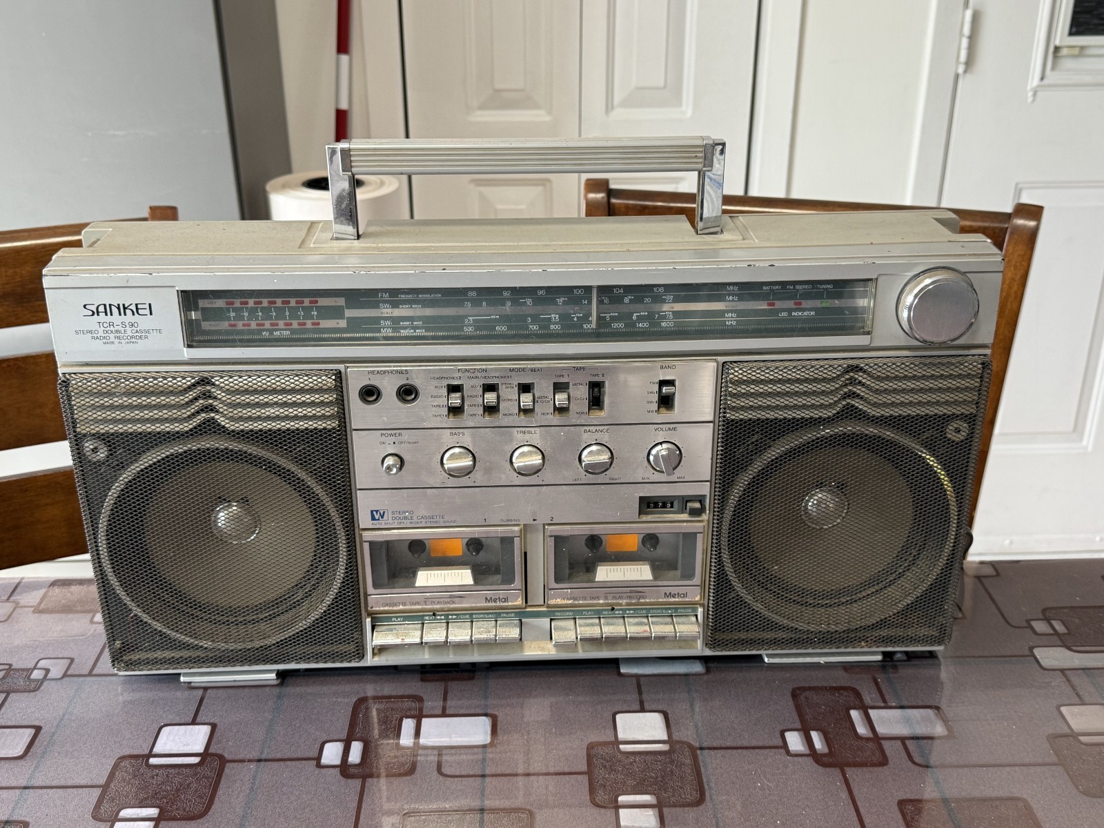Vintage SANKEI TCR-S90H aka Toshiba RT-S83 boombox GHETTOBLASTER PLEASE READ
