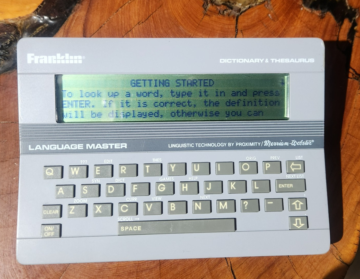 ​Vintage Franklin Language Master LM-2000B Electronic Dictionary Thesaurus TESTE