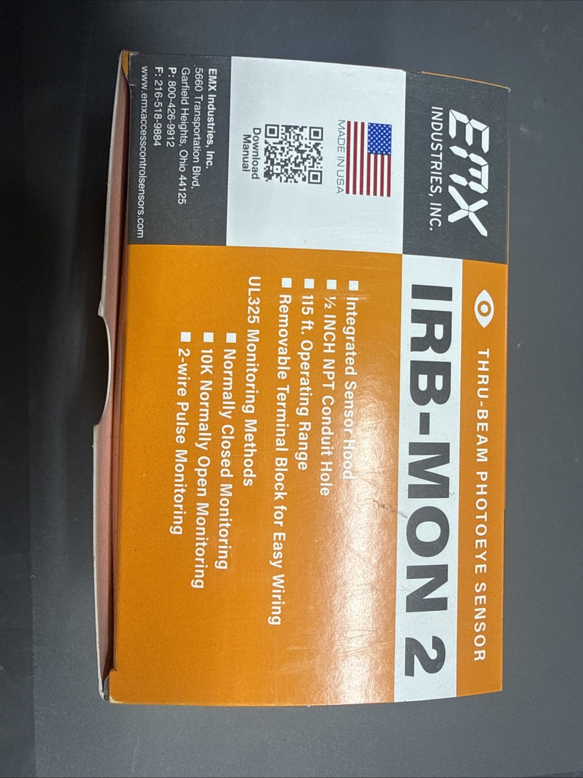 EMX IRB-MON 2 Photo Eye Transmitter Receiver Kit with Through-Beam Motion Sensor