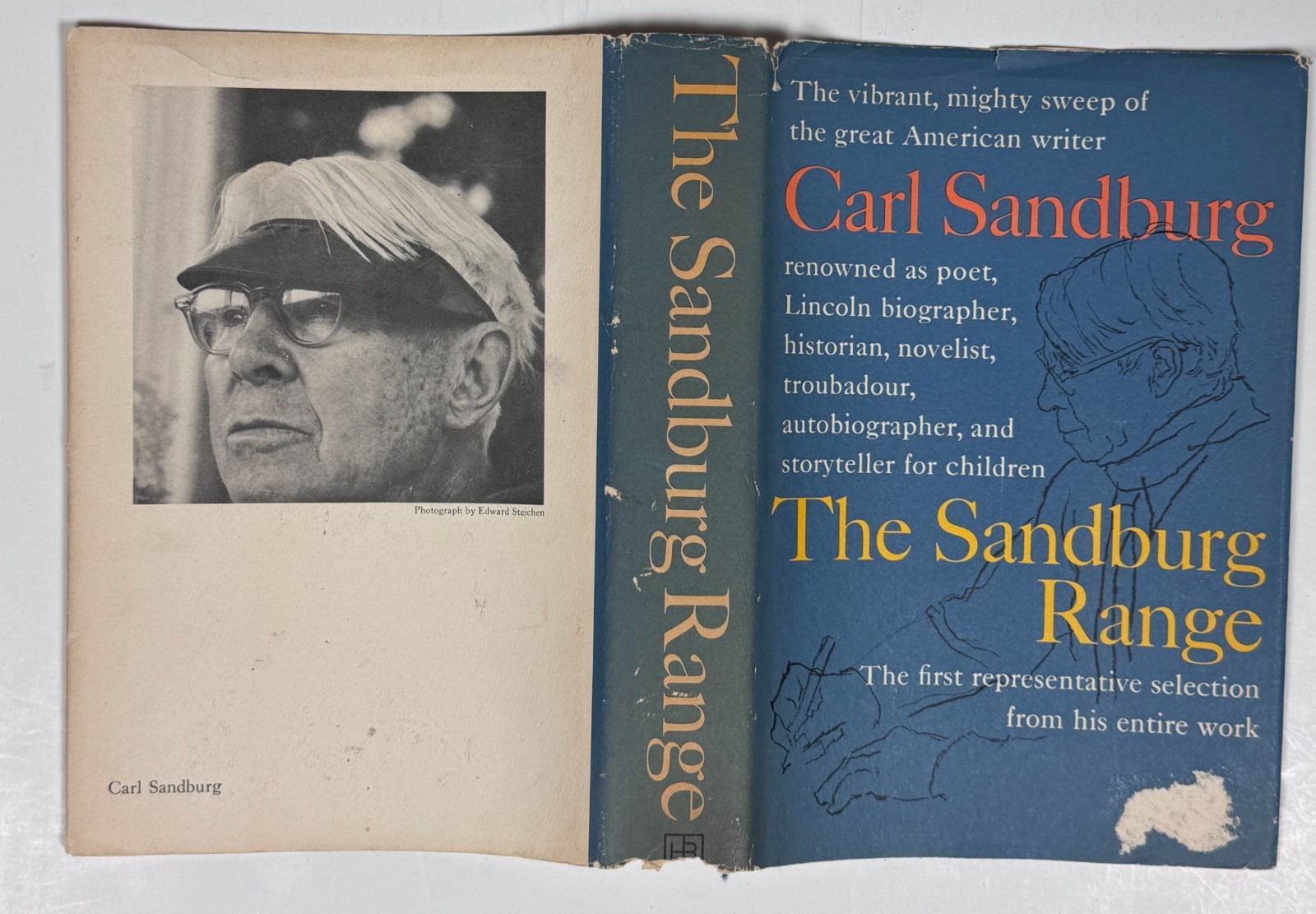 Carl Sandburg The Sandburg Range 1957 Harcourt Brace First Edition HC/DJ