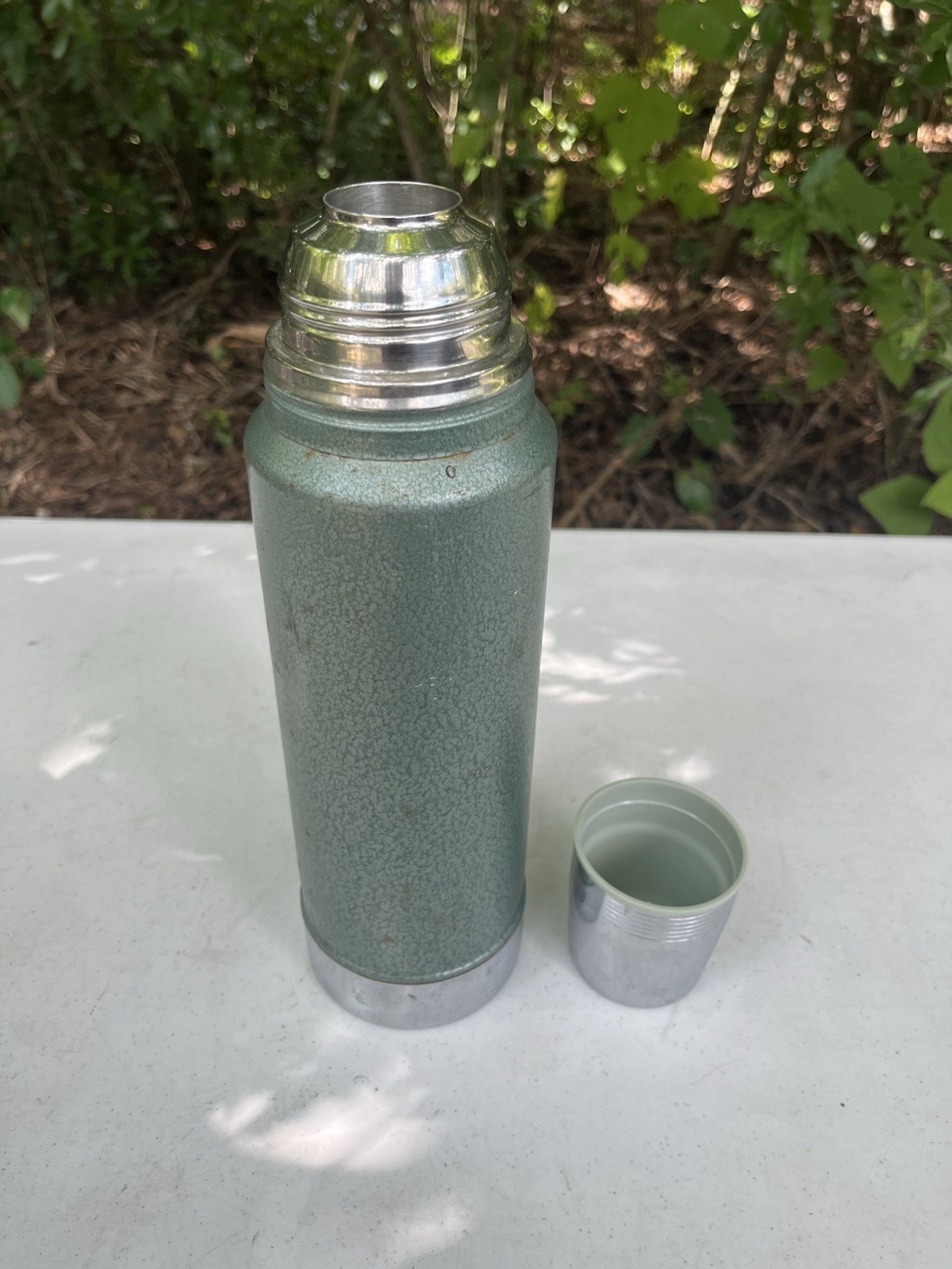 Vintage 1981 Aladdin Stanley Quart Green Thermal Vacuum Bottle A-944DH 32 oz