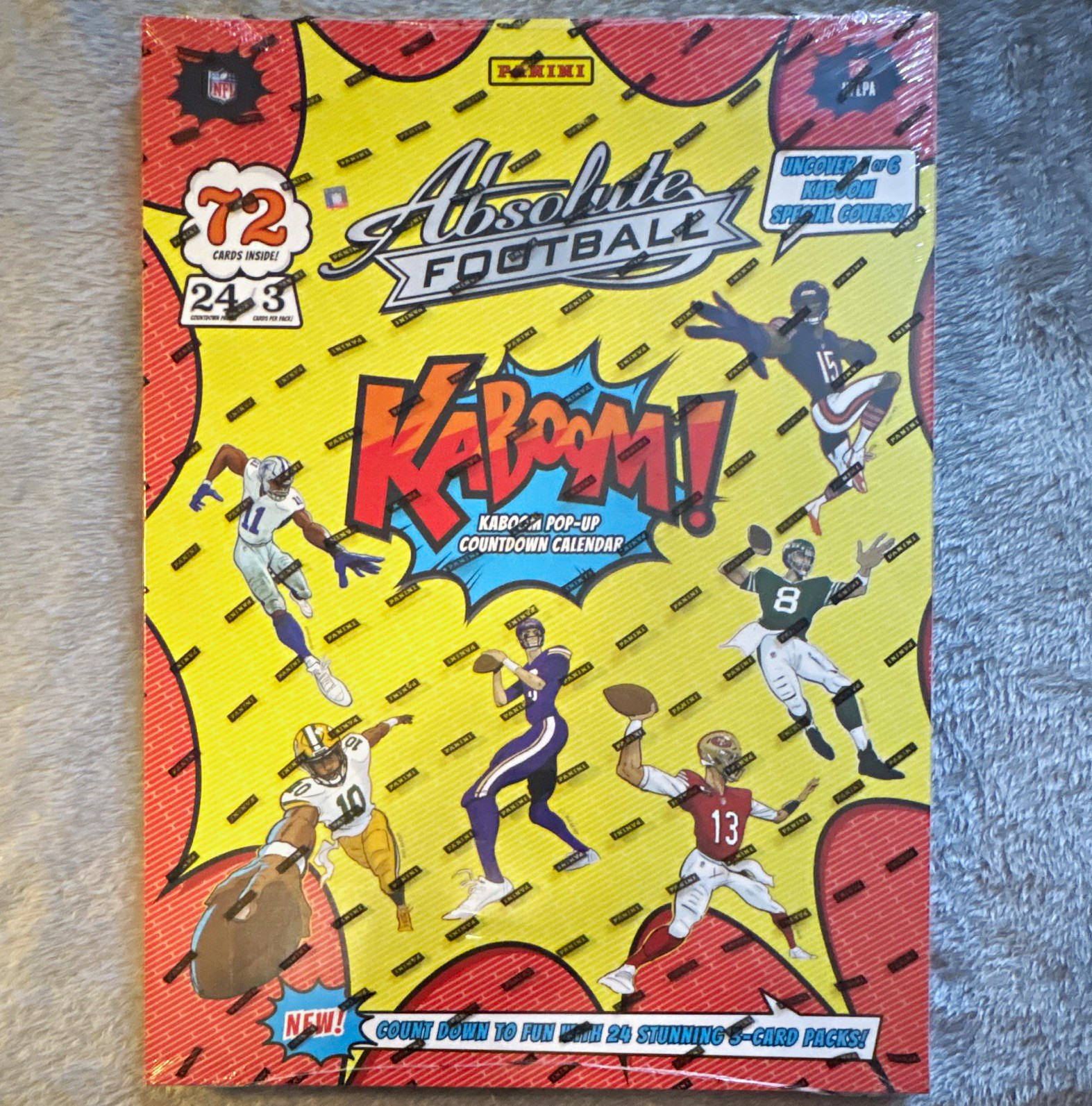 Panini 2024 Absolute Football Kaboom Countdown Calendar Box 72 Cards NFL Panini 2024 Absolute Football Kaboom Countdown Calendar Box 72 Cards NFL