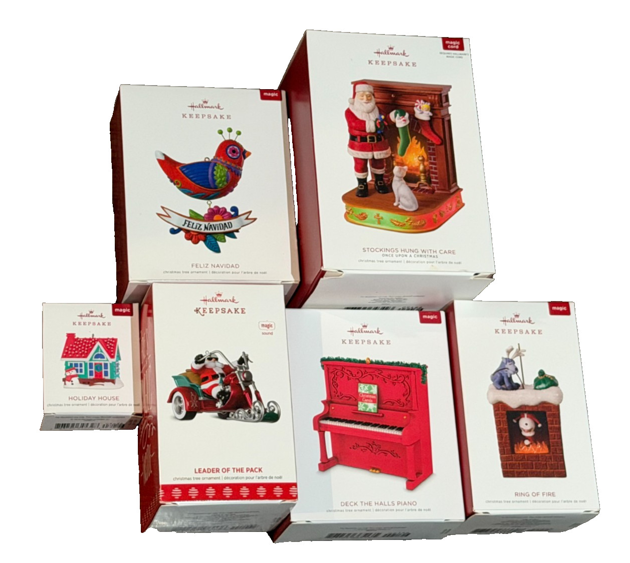 Lot of 6 Hallmark 2017-2018 MAGIC Ornaments