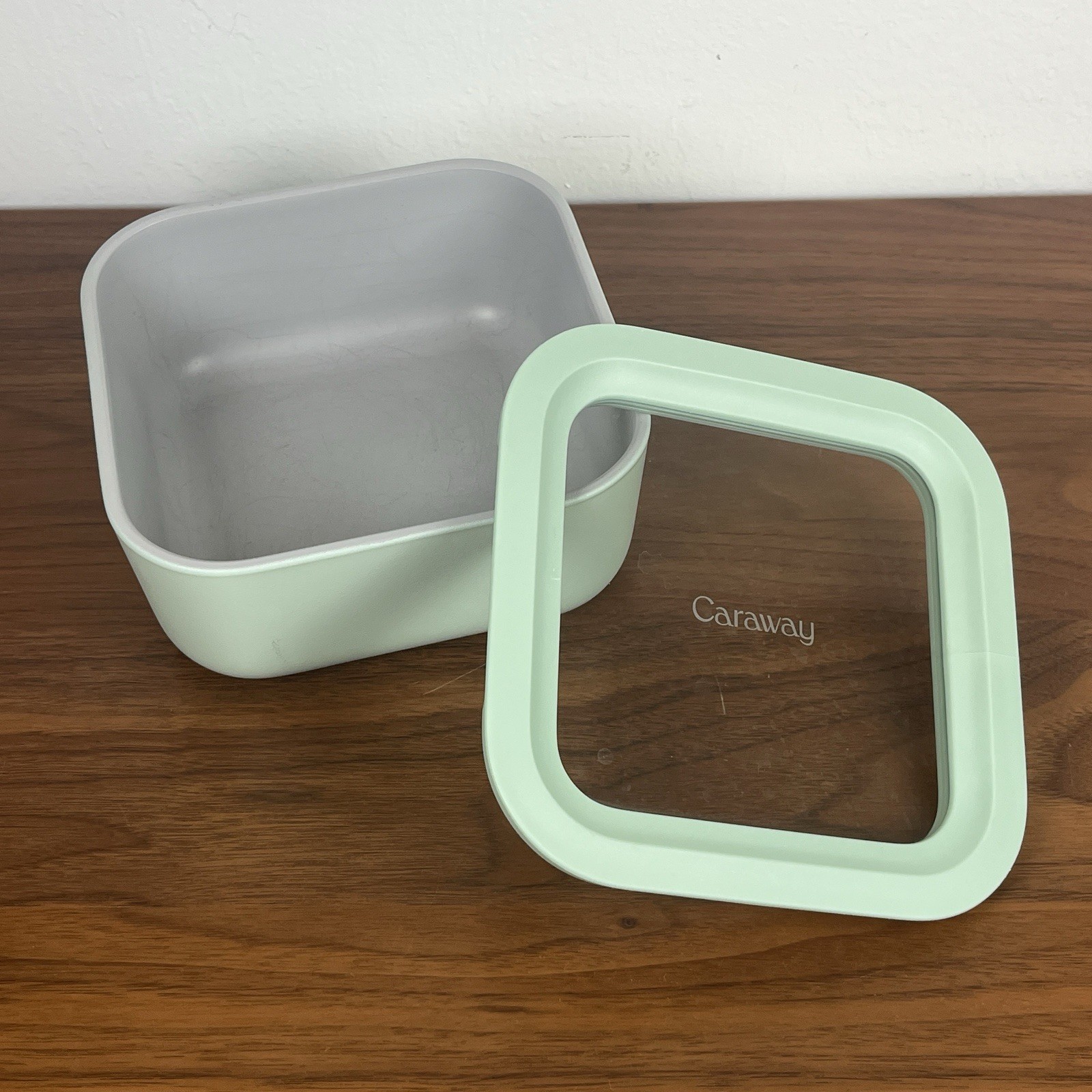 Caraway Home Mini Square Food Storage Container Sage Ceramic 5x5 Inch Quality Caraway Home Mini Square Food Storage Container Sage Ceramic 5x5 Inch Quality