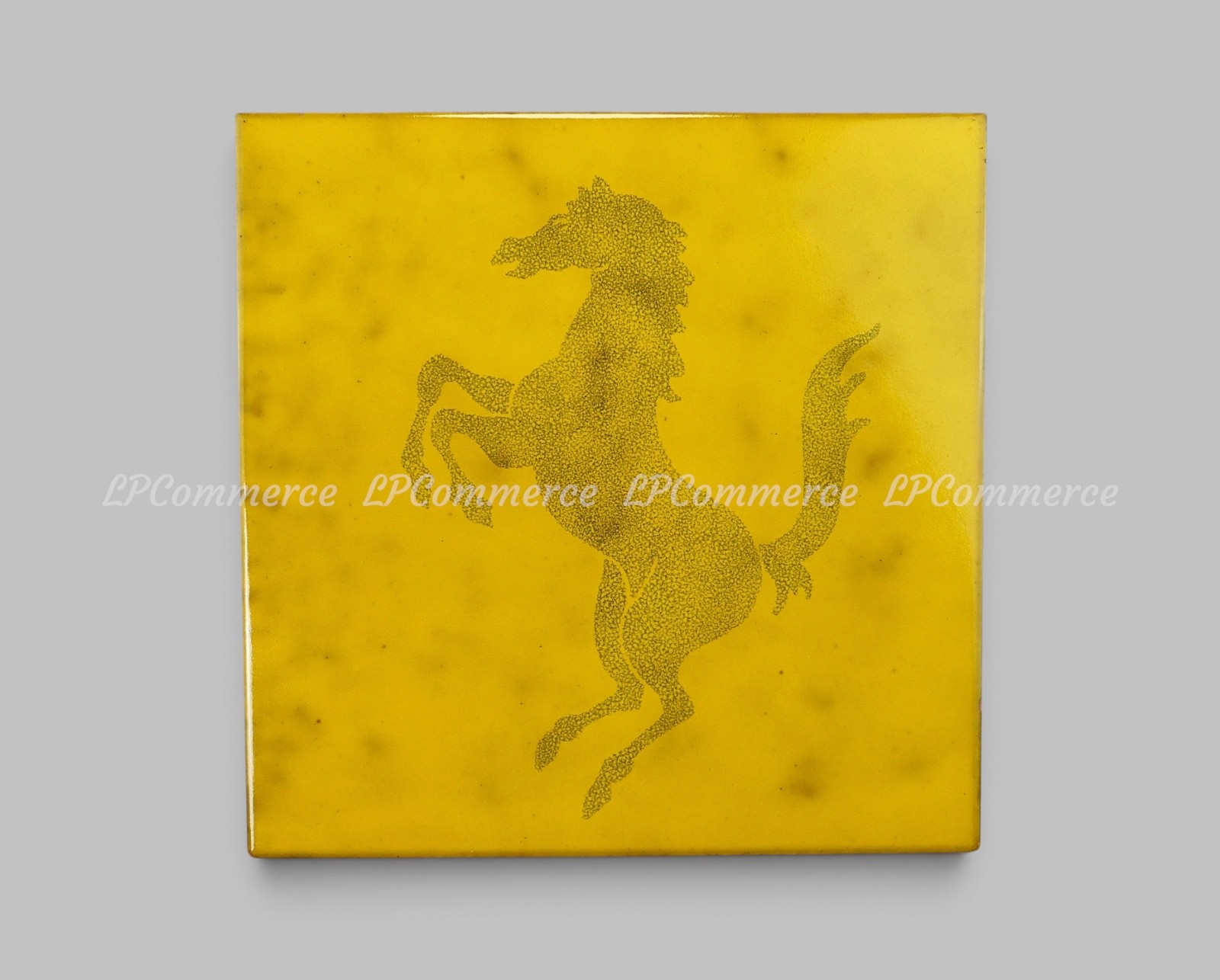 Vintage 1985 Enzo Ferrari Ceramic Tile Office Factory Tile Tile