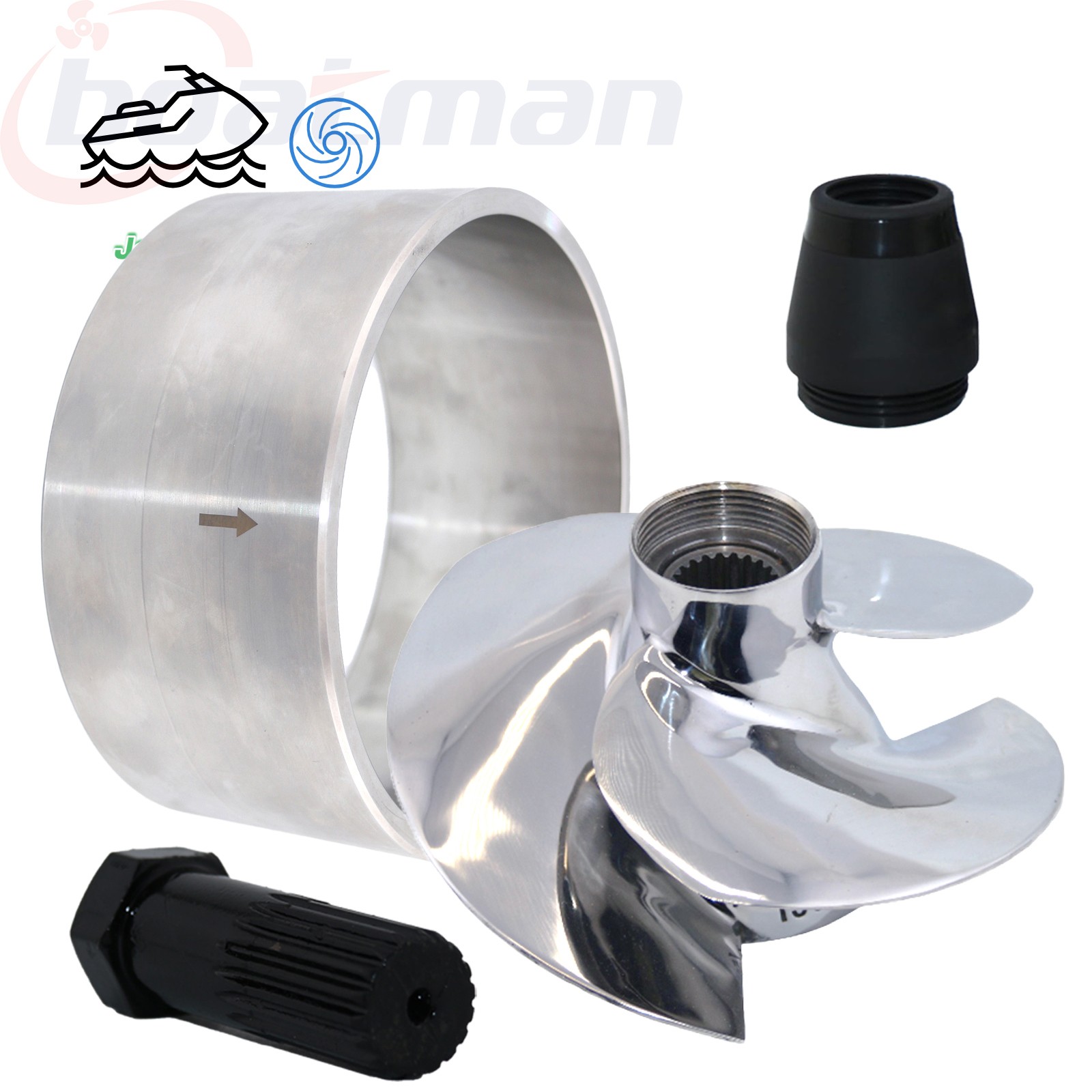 Impeller For Seadoo PWC GTI SE 130 170 GTX 170 for Solas SR-CD-11/15A+Steel Ring