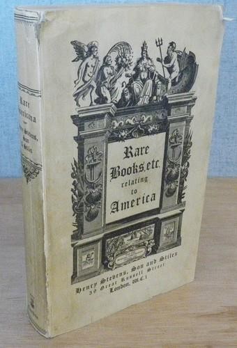 RARE AMERICANA - A Catalogue Books, Pamphlets & Manuscripts 1926 Henry Stevens