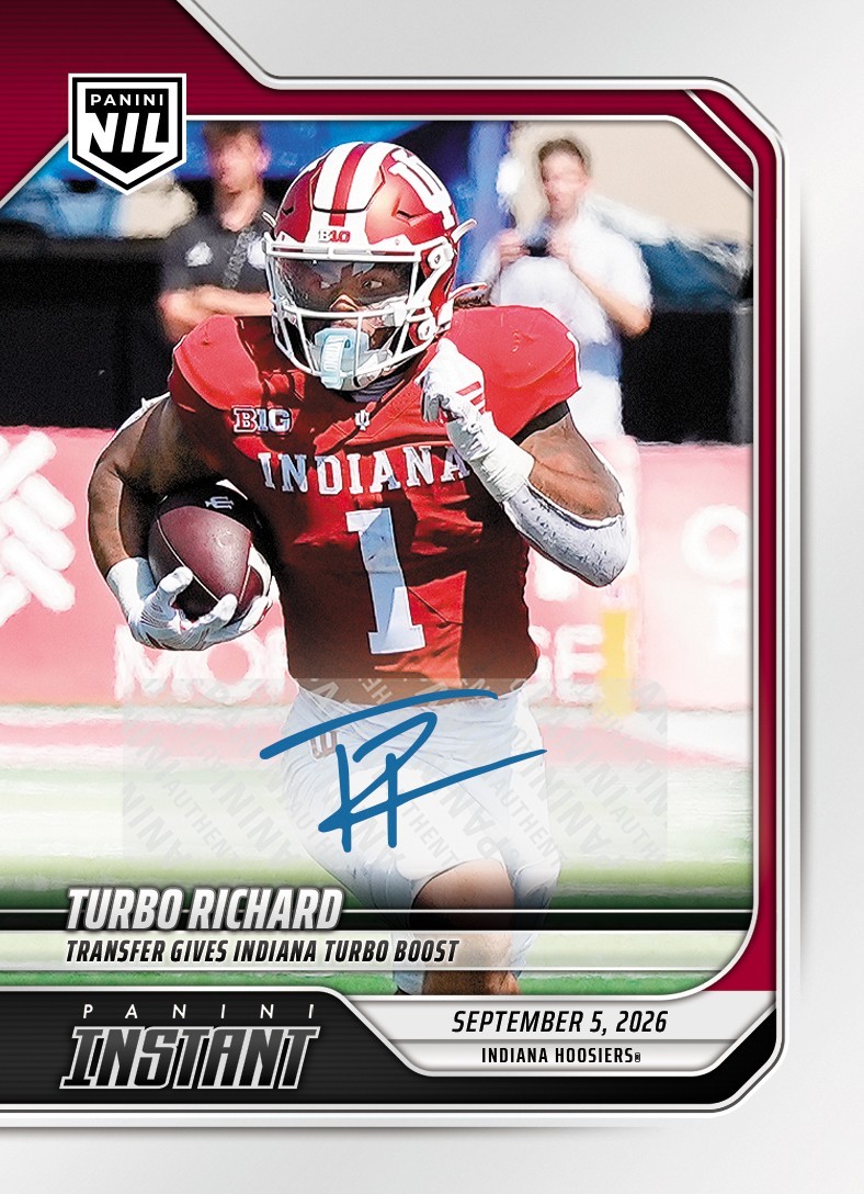 Turbo Richard 2026 Panini Instant NIL College Football #1-TRI /99 Auto PRE SALE