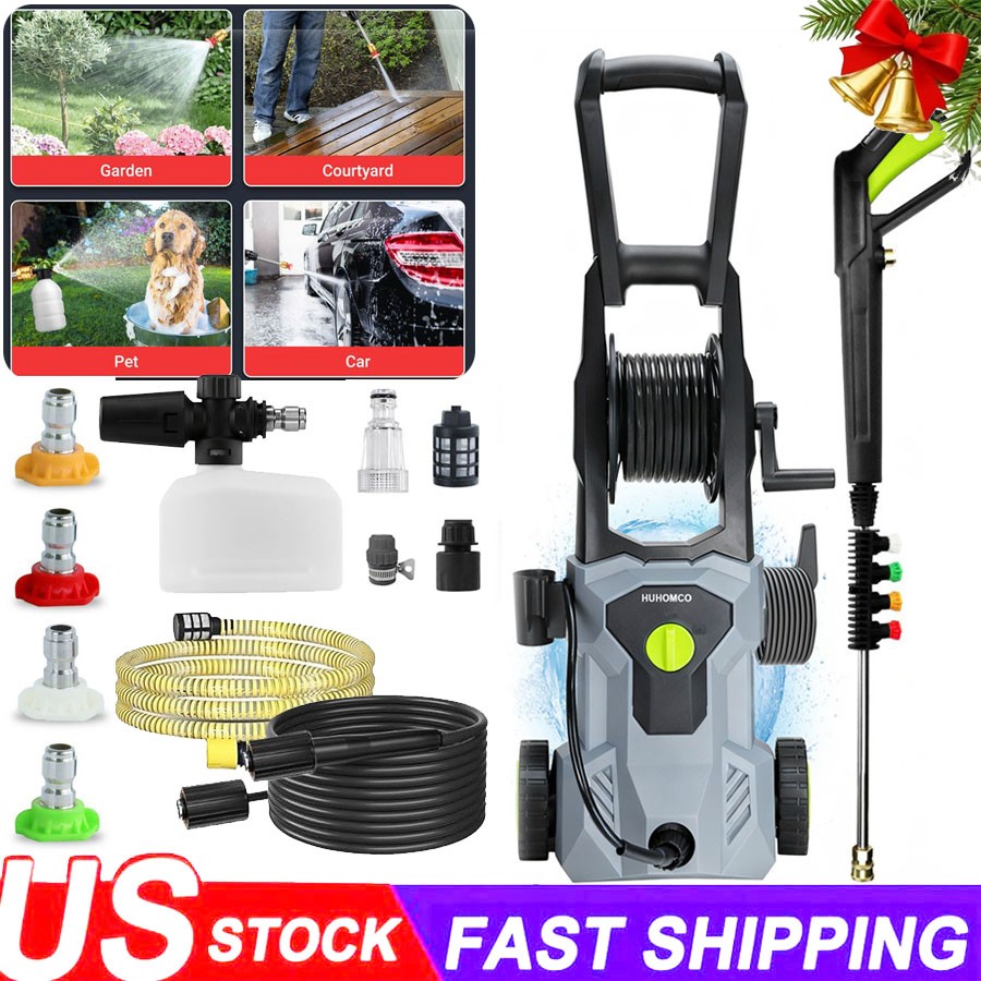 5000 PSI Electric Pressure Washer High Pressure Washer Portable Powered Washer