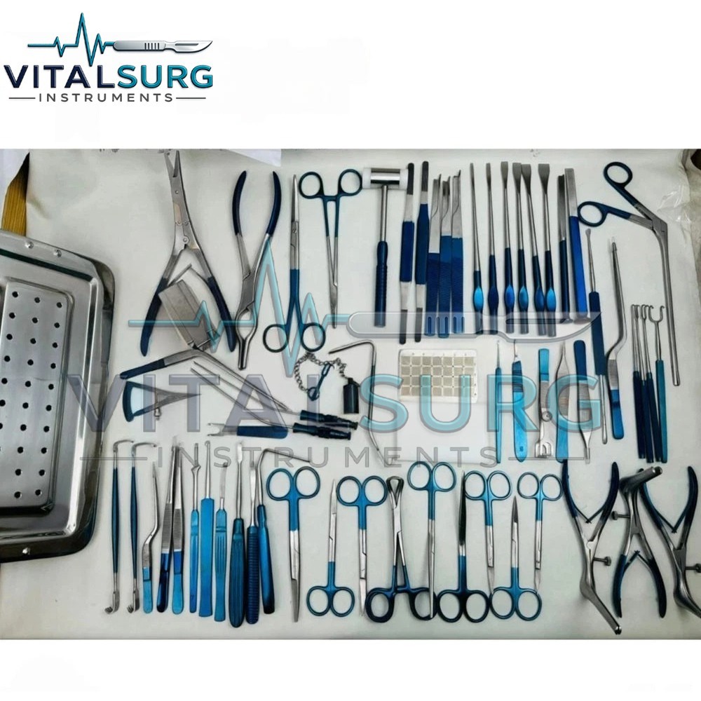 Rhinoplasty Instrument Set Titanium Coated Nose Surgery Premium Quality - Box