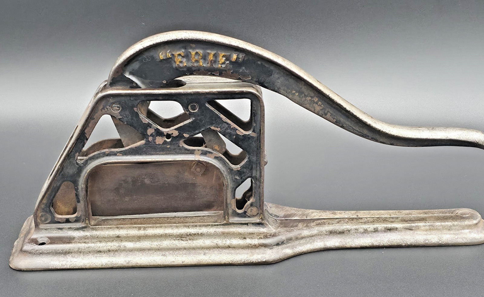 Antique 1883 Griswold 'The Erie' Cast Iron Plug Tobacco Cutter-Tobacciana VTG