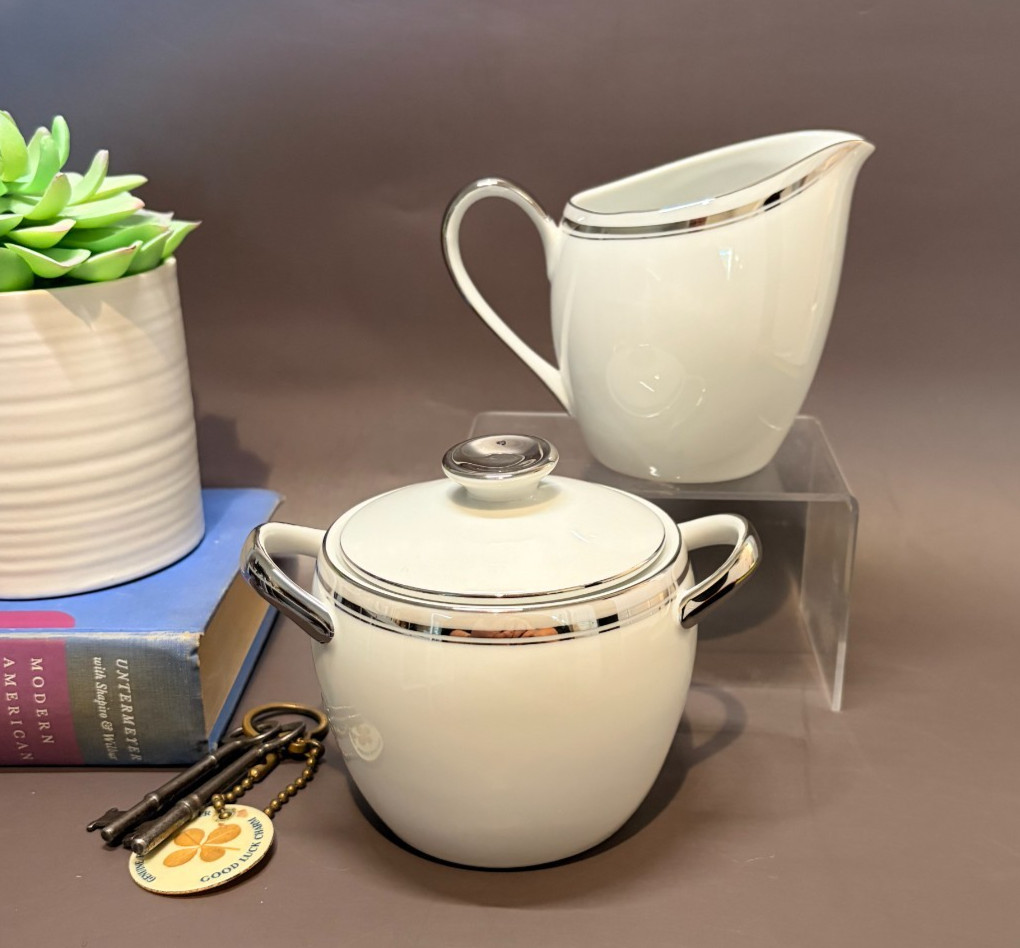 VTG Royal Song Baroness #5448 Fine China Creamer & Covered Sugar Bowl Set Japan