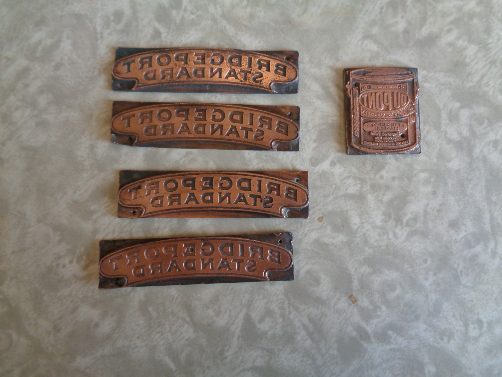 Antique RARE Bridgeport Standard DuPont 1793-1802 Copper Printing Plate