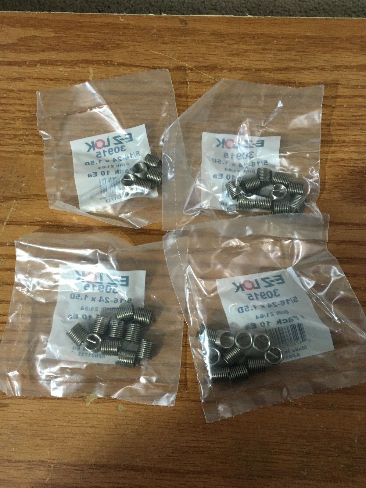 (35) 5/16-24 x 1.5D UNF 18-8 Stainless Steel Free Running Wire Insert