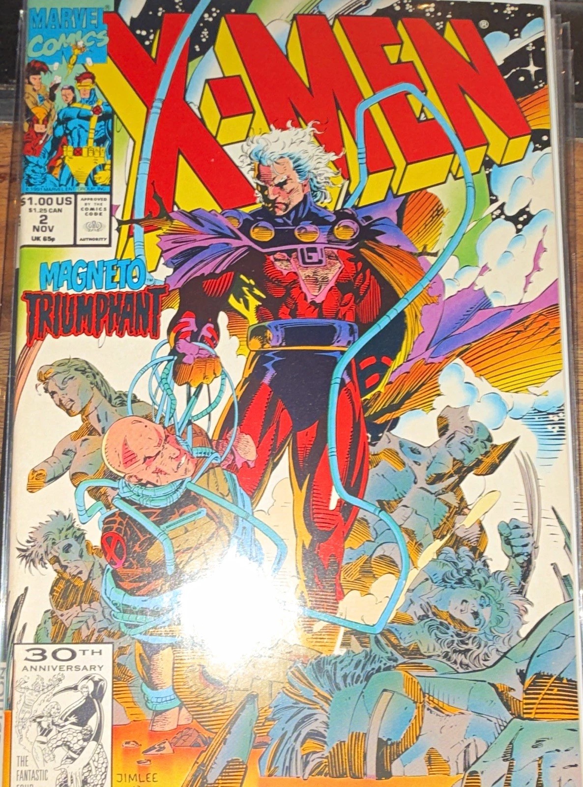 Marvel X-Men #2 Magneto Triumphant 1991 Jim Lee Comic Book NM/MINT Marvel X-Men #2 Magneto Triumphant 1991 Jim Lee Comic Book NM/MINT