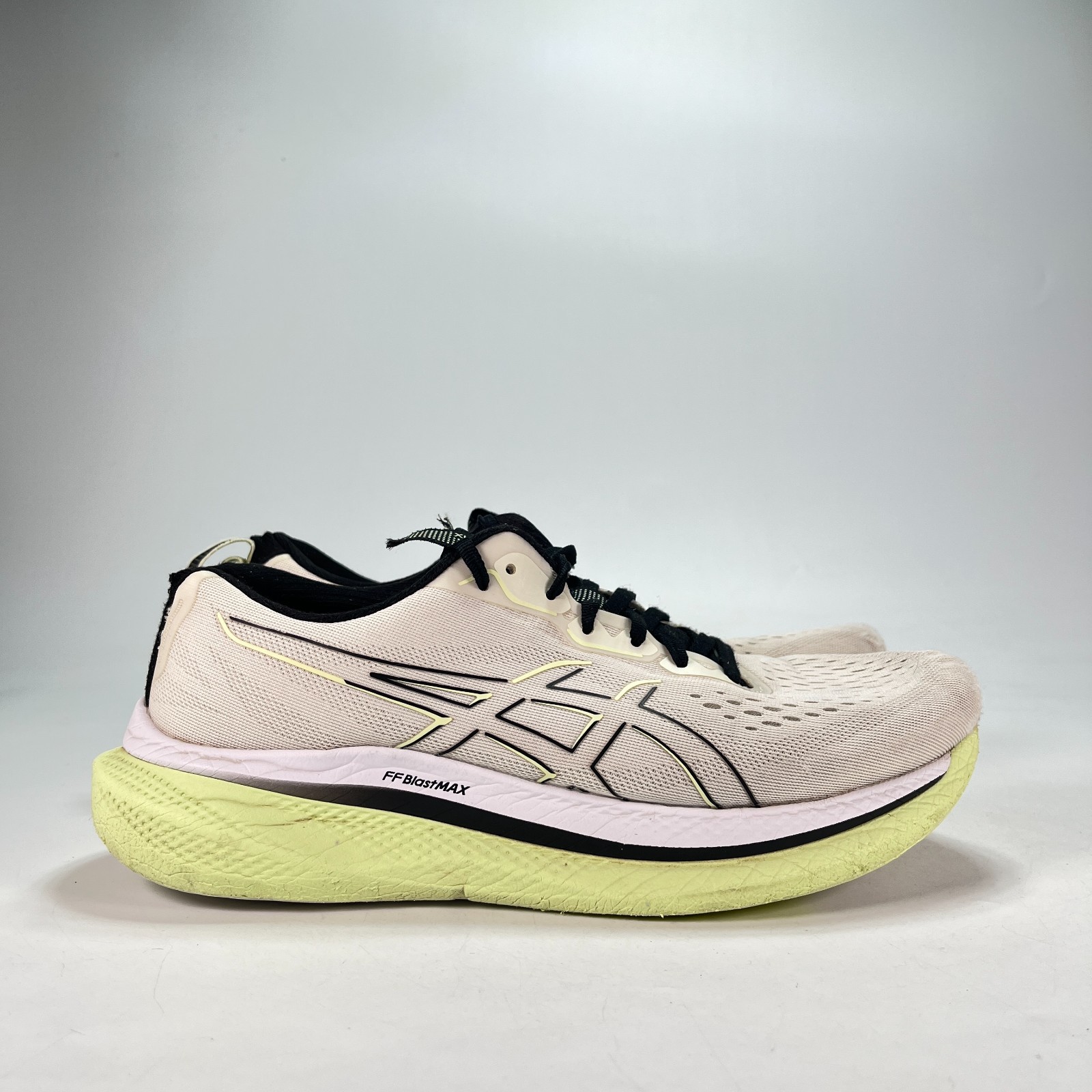 ASICS Glideride Max Birch Black Lime Yellow Running Shoes 1011B891 Men\'s Size 10