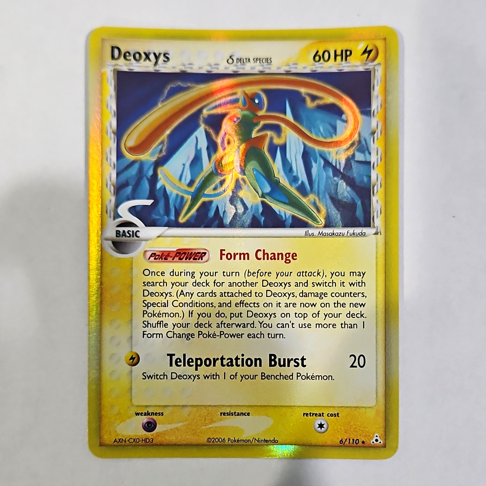Nintendo Pokemon TCG Deoxys Delta Species Holo Rare English 6/110 HP60 2006 Nintendo Pokemon TCG Deoxys Delta Species Holo Rare English 6/110 HP60 2006