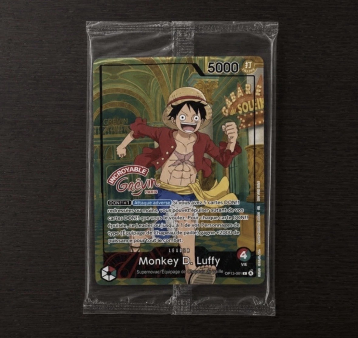 One Piece Monkey D Luffy Grevin Museum Promo Card Musée Grévin *SEALED* USA