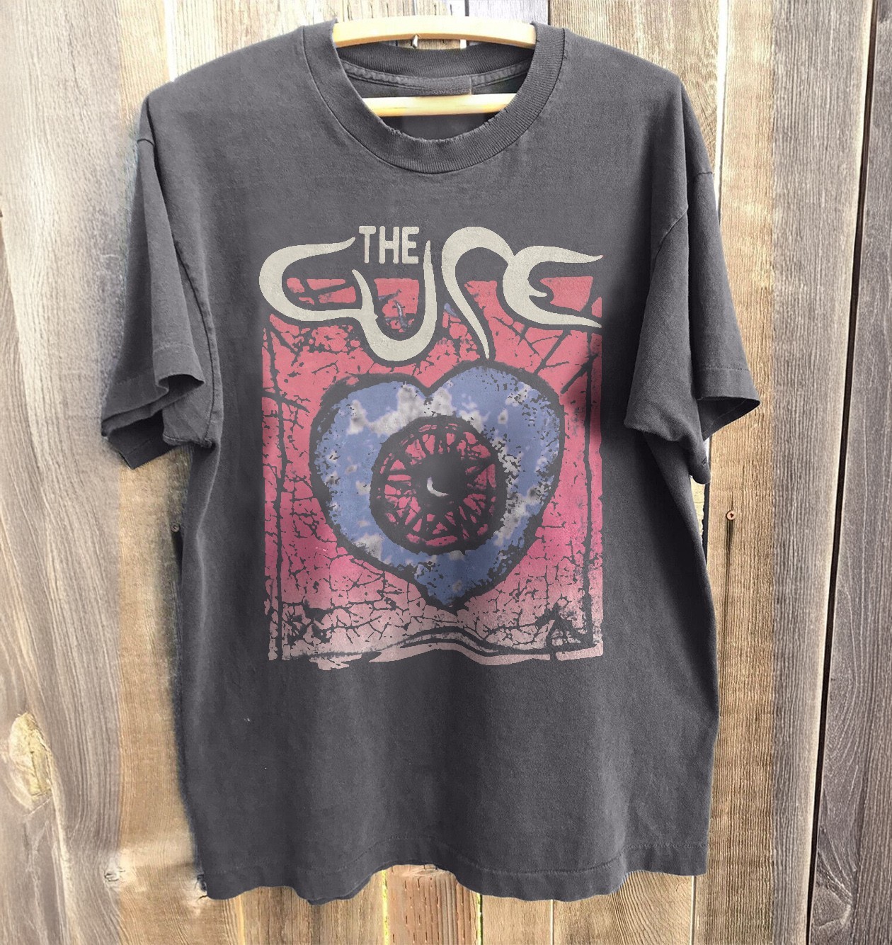 HOT NEW 1992 The Cure Wish Tour Charcoal Cotton T-shirt HOT NEW 1992 The Cure Wish Tour Charcoal Cotton T-shirt