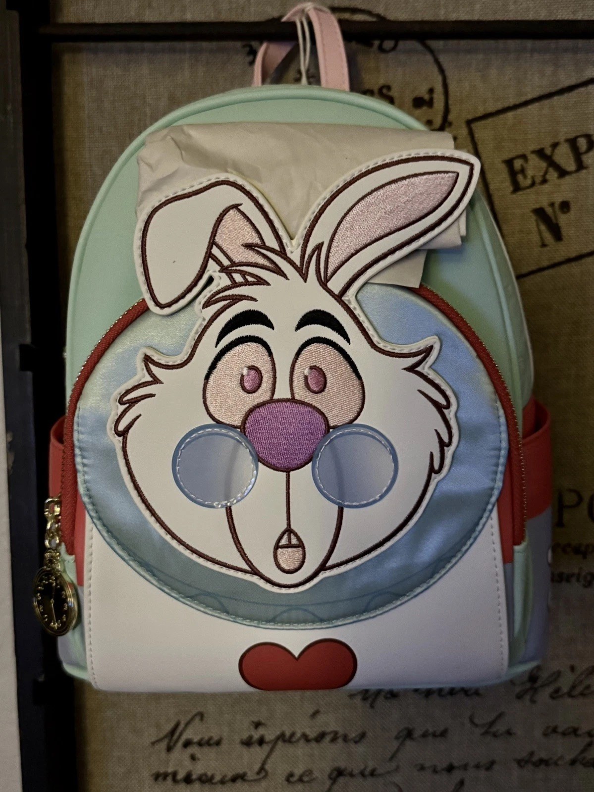 Loungefly Disney Alice in Wonderland White Rabbit Mini Backpack Bag NWT Loungefly Disney Alice in Wonderland White Rabbit Mini Backpack Bag NWT
