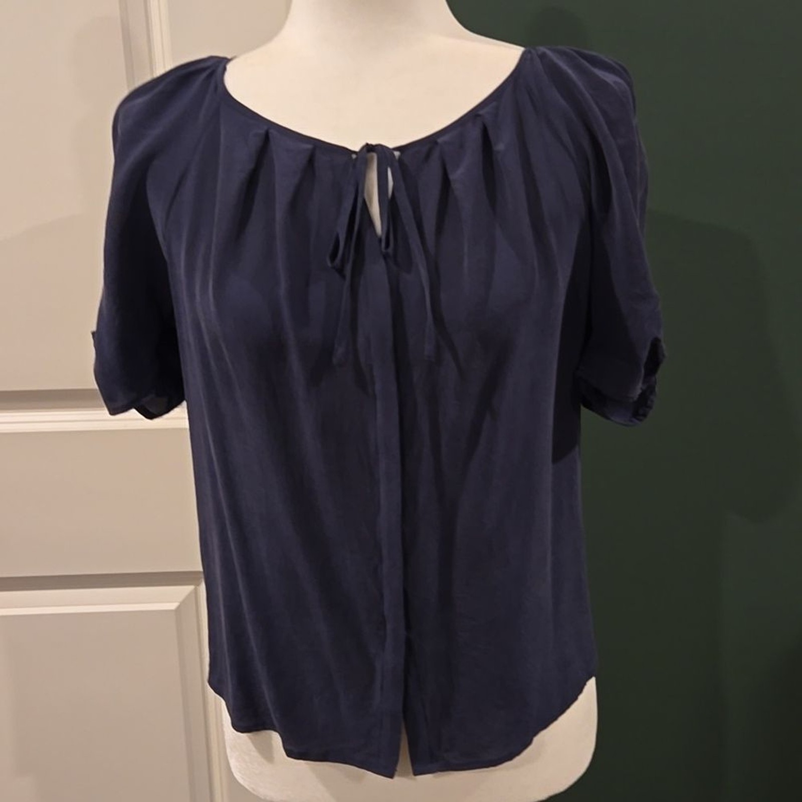 Joie Navy Silk blouse