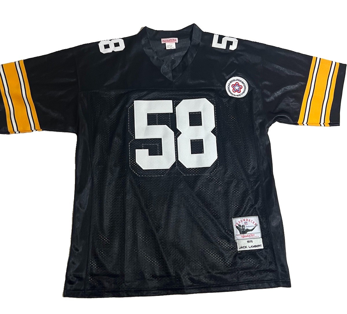 VTG Mitchell & Ness 1975 Jack Lambert #58 Steelers Authentic Throwback Jersey 54