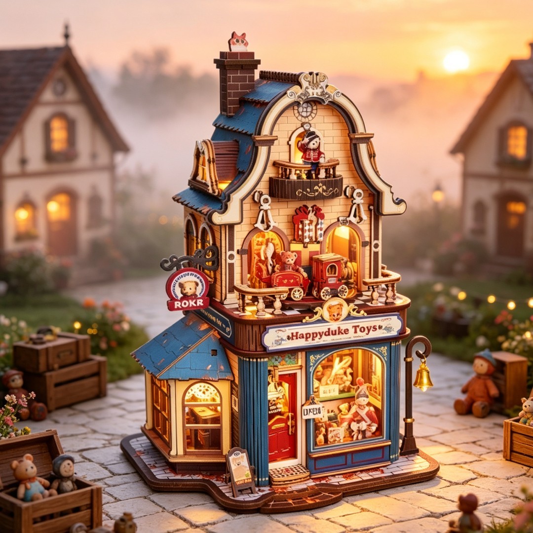 ROKR Happyduke Toys Wooden 3D Puzzle Building Model Kit Mechanical Xmas Gifts
