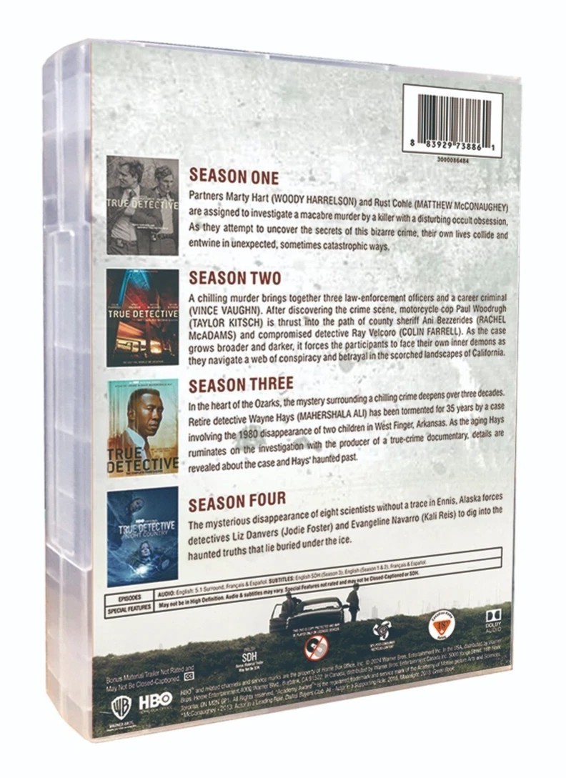 True Detective: The Complete Series Seasons 1-4 (DVD 12-Disc Box Set).
