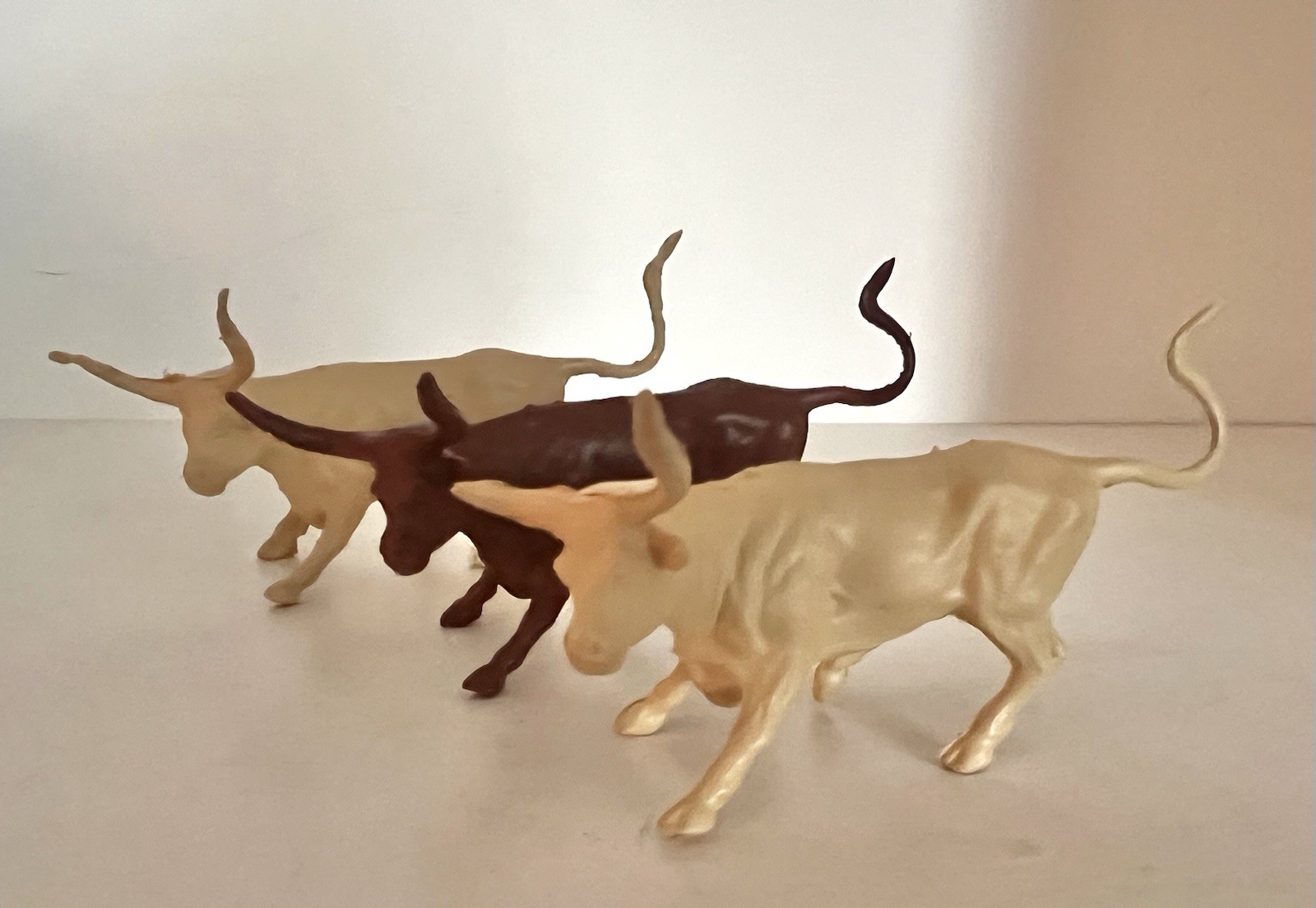 MARX TEXAS LONGHORNS- LOT of 03 - 1960's VINTAGE VINYL - MUST SEE -VERY GOOD LOT