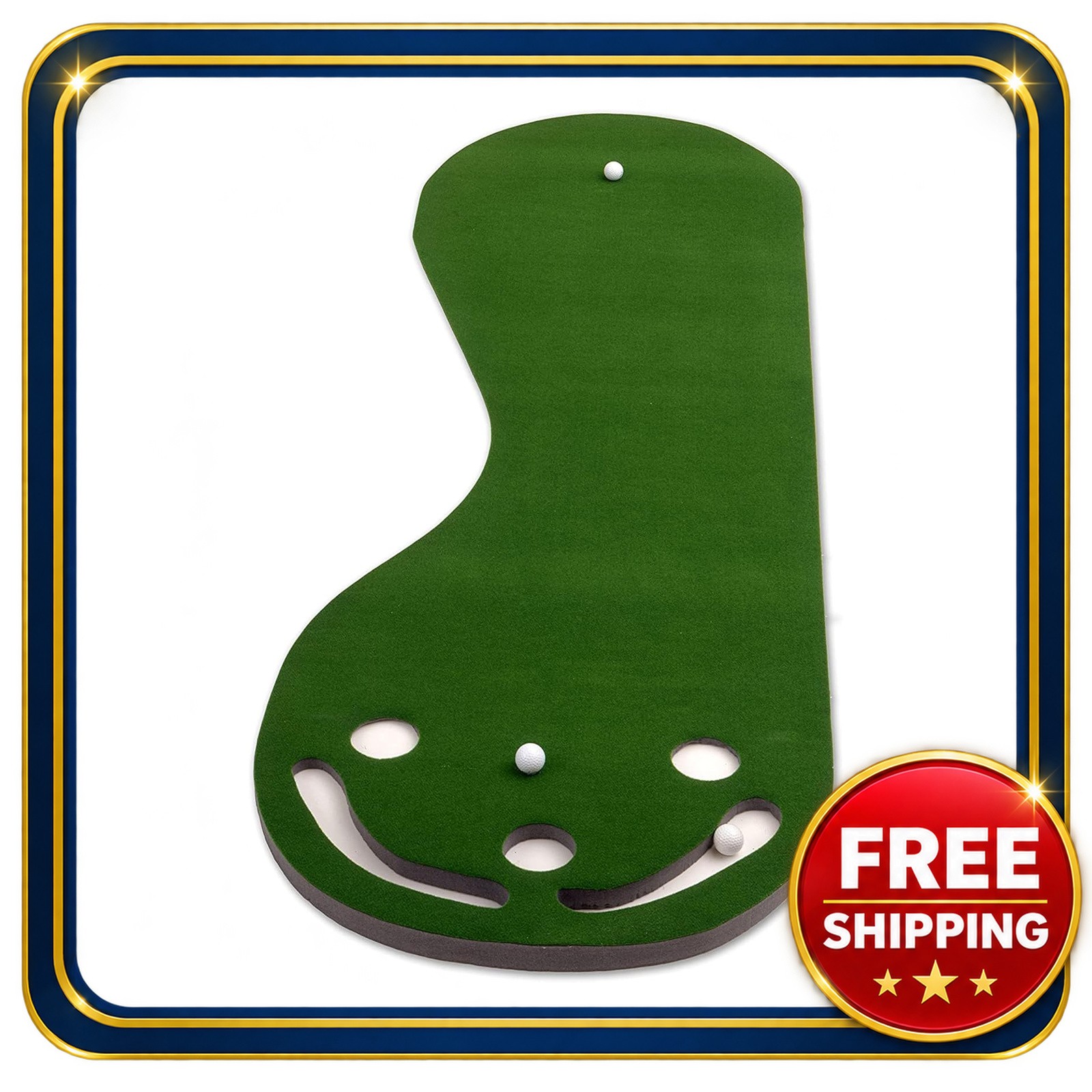 Putt-A-Bout 3\' x 9\' Kidney Shaped Practice Putting Green Resin Putt-A-Bout 3\' x 9\' Kidney Shaped Practice Putting Green Resin