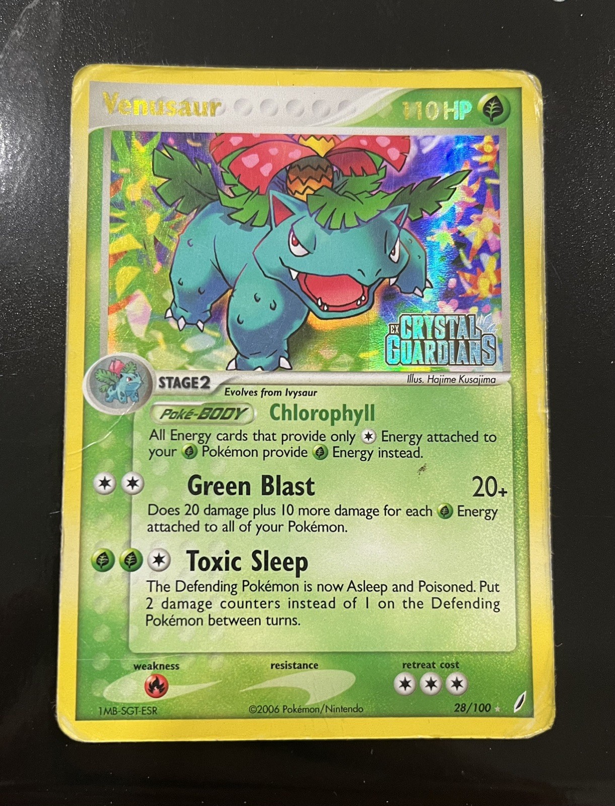 Pokémon TCG Venusaur 28/100 EX Crystal Guardians Reverse Holo English 2006 HP110 Pokémon TCG Venusaur 28/100 EX Crystal Guardians Reverse Holo English 2006 HP110