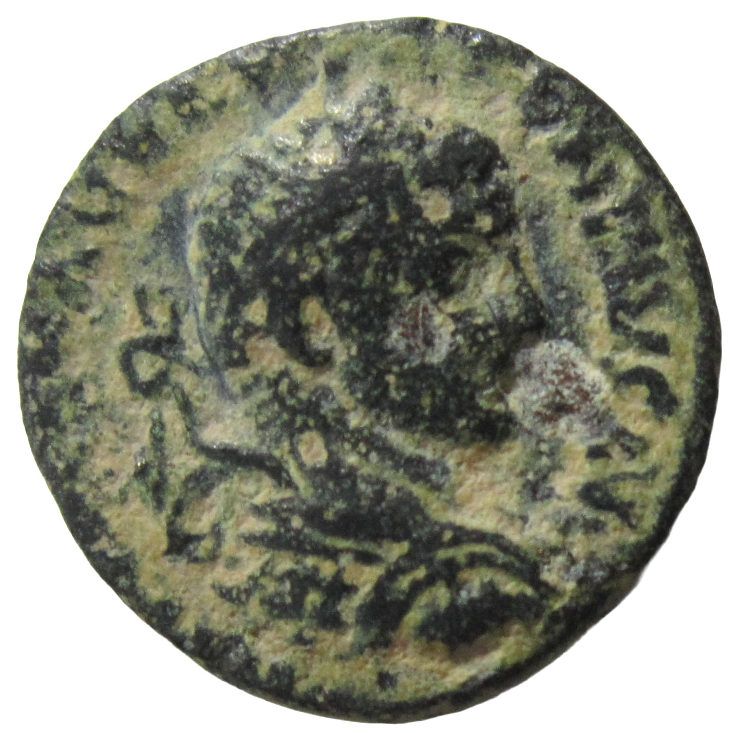 PHOENICIA, BERYTUS. AE 17. ELAGABALUS, 218-222 AD. TWO MILITARY STANDARDS REV.