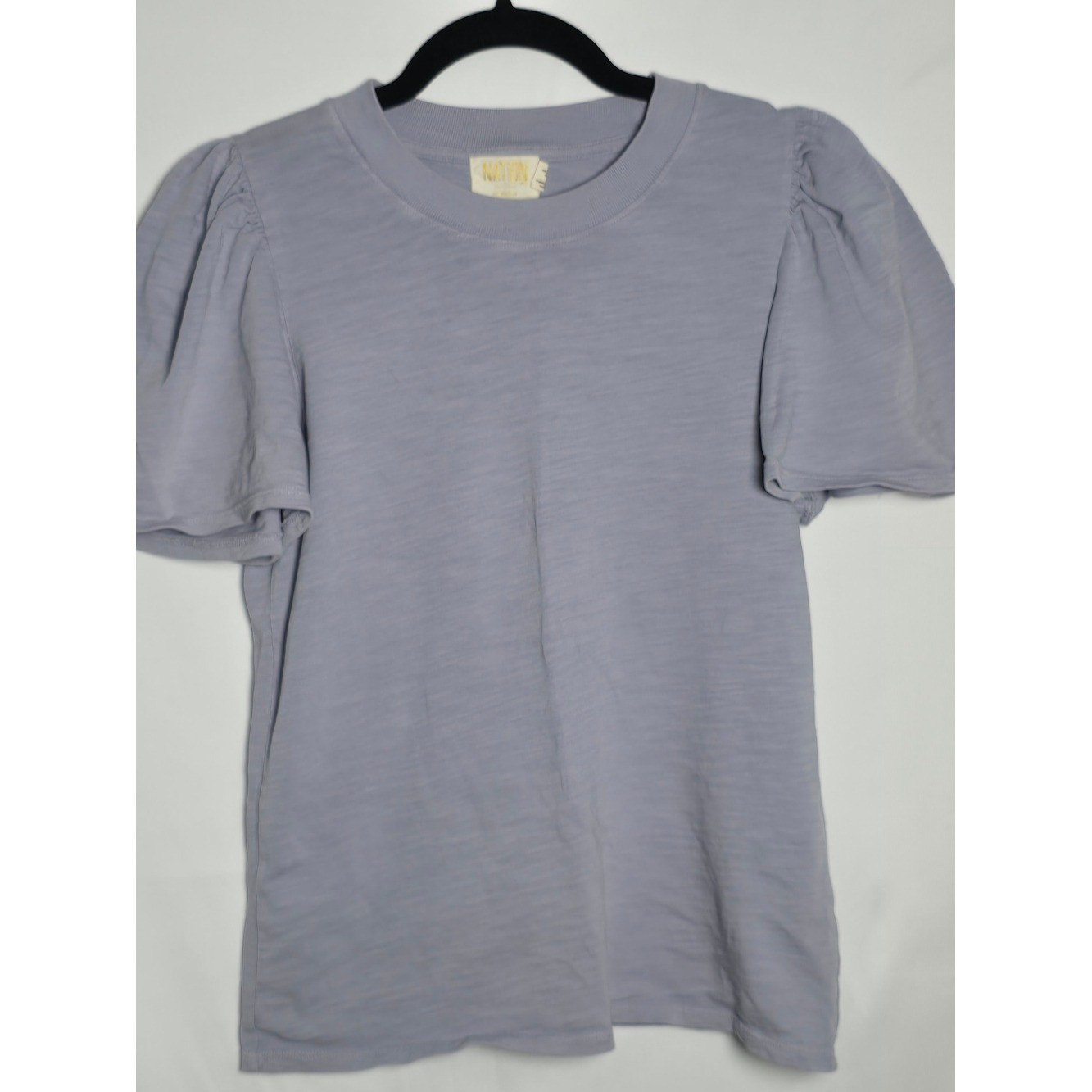 Nation LTD Lavender Puff Sleeve Short Sleeve Tee 100% Cotton Purple Sz S Nation LTD Lavender Puff Sleeve Short Sleeve Tee 100% Cotton Purple Sz S