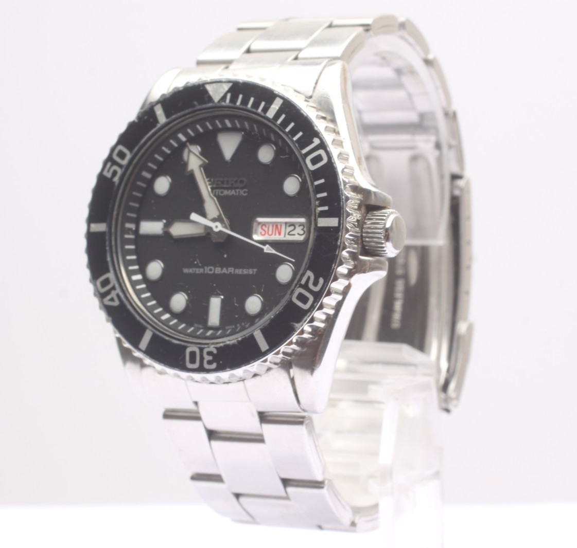 [Exc+5] SEIKO 7S26-0040 Diver\'s SKX031 Black 41mm Men Automatic Watch From JAPAN