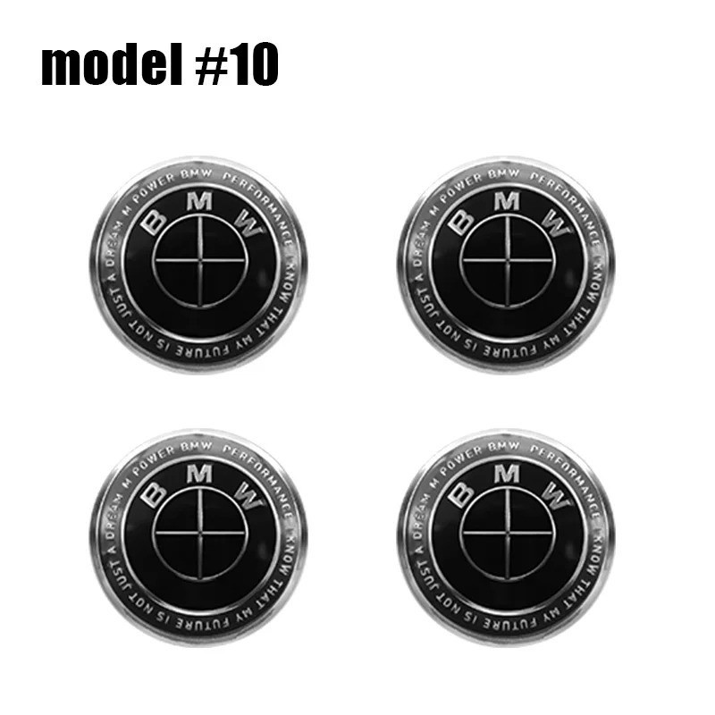4PCS 56mm 60mm 65mm Wheel Hub Cap Emblem Decals for BMW