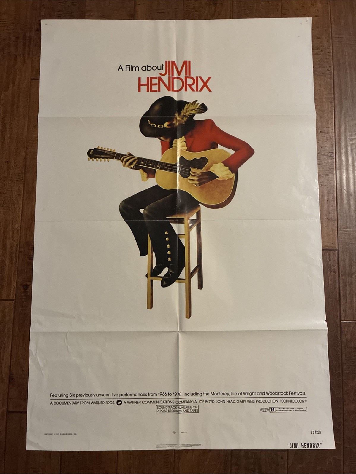 A Film About Jimi Hendrix - Original 1973 Movie Poster - Jimi Hendrix A Film About Jimi Hendrix - Original 1973 Movie Poster - Jimi Hendrix