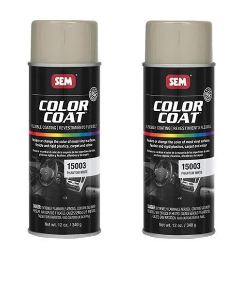SEM 15003, Phantom White, Color Coat Vinyl Paint, Aerosol (2 Pack)