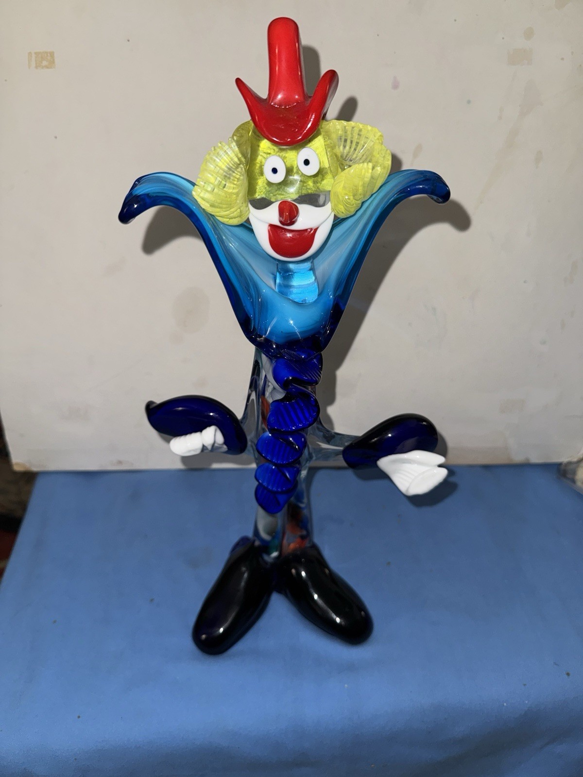 AWESOME Vintage Murano Glass Clown Figurine. Hand Blown Art Glass. 1960’s Large AWESOME Vintage Murano Glass Clown Figurine. Hand Blown Art Glass. 1960’s Large