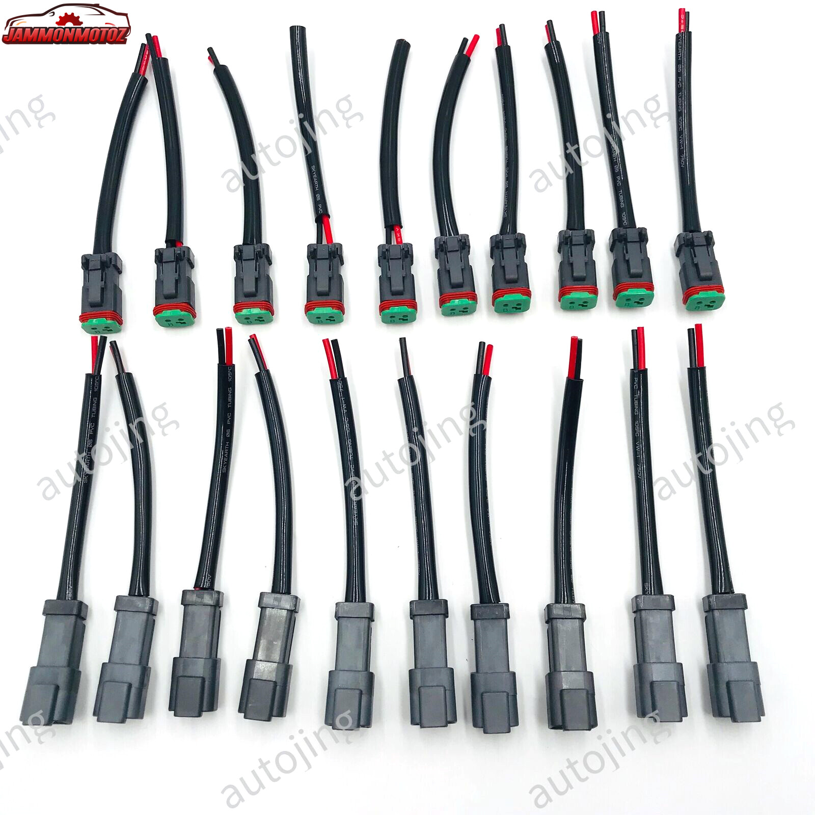 20x Male+Female Heavy Duty Deutsch Connectors DT DTP Adapters Pigtails For Light